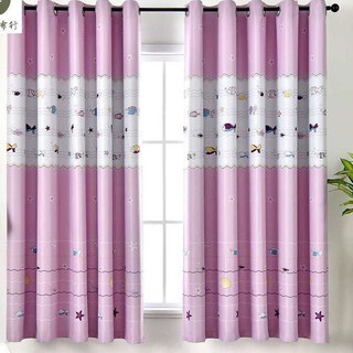 Rèm vải cao cấp chống nắng HÀNG CÓ SẴN khổ cao 2m - cá nhỏ xinh xắn (hồng)