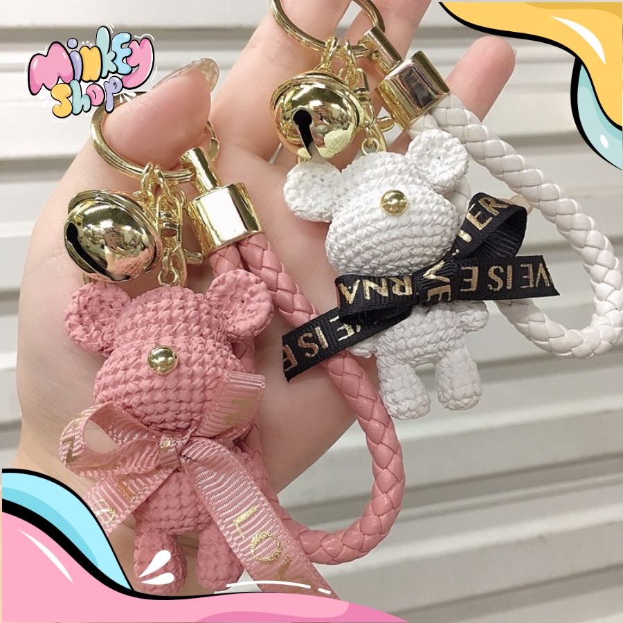 Móc Khóa Đẹp Cute Hình Gấu Kaws móc chìa khóa phụ kiện Túi Xách dễ thương-Minkey