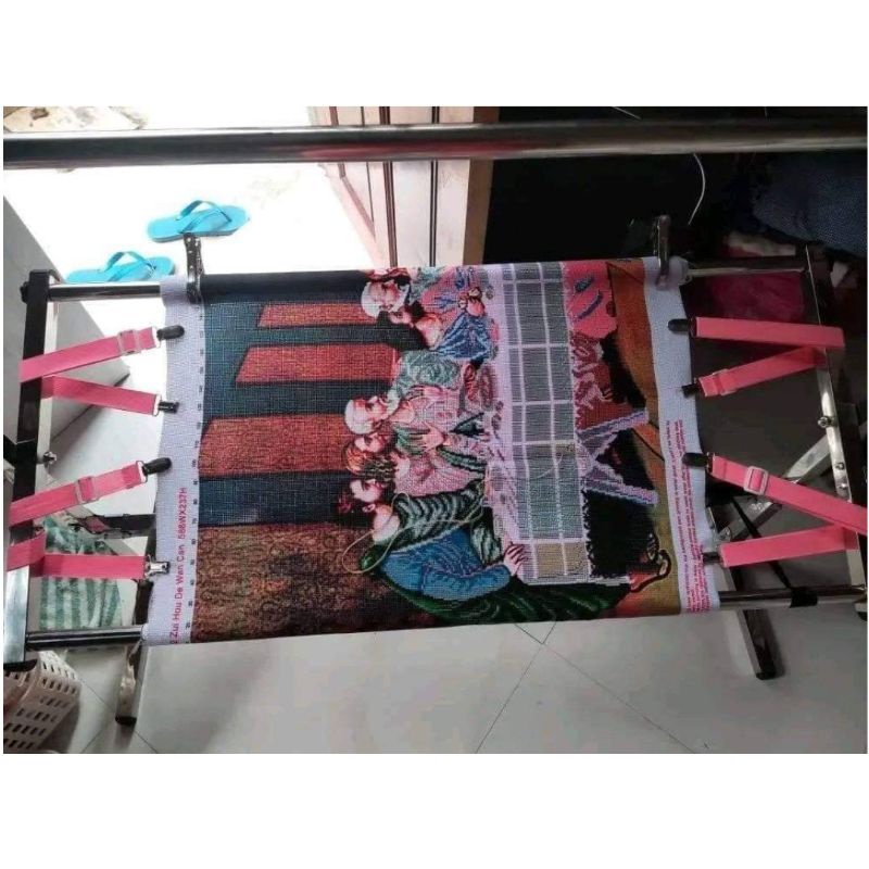 Dây kẹp căng tranh dùng thêu khung tranh chữ thập. Dây kẹp căng khung tranh