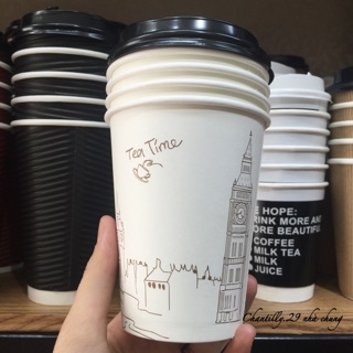 25 cốc giấy take away 400 ml