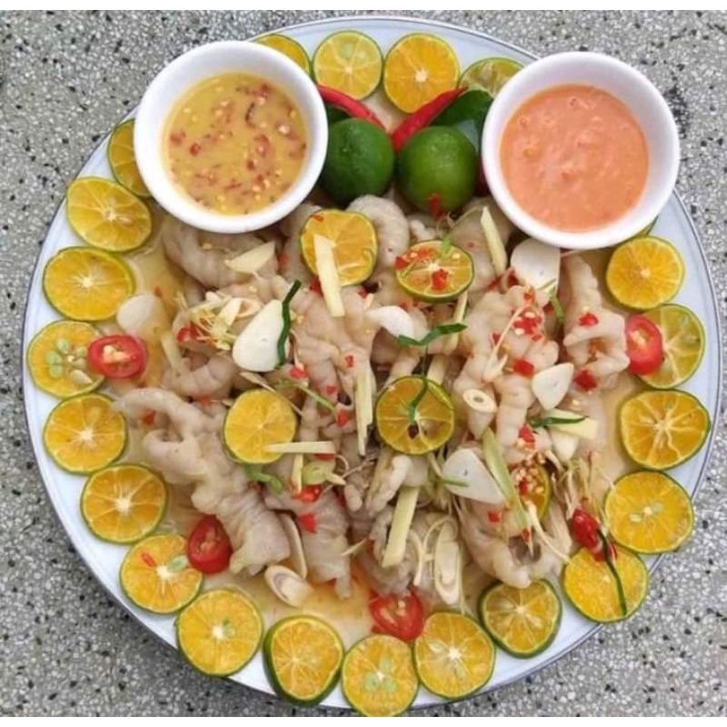 Chân gà rút xương ngâm sả tắc hôp 500g không tính nước