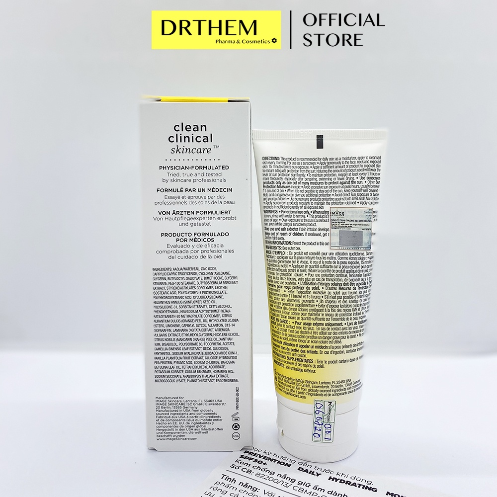 Kem Chống Nắng Image Prevention Daily Hydrating Moisturizer SPF30 - 91g, Dành Cho Da Khô- Dr Thêm