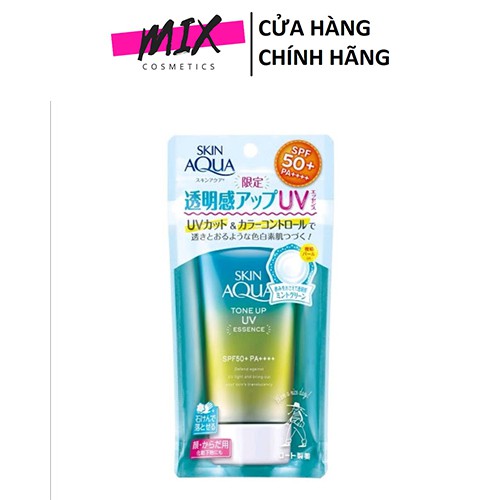 Kem chống nắng Skin Aqua Tone up UV SPF 50+ PA++++ 80gr nội địa NhậtKhông kích ứngKhông bết Dán mụn