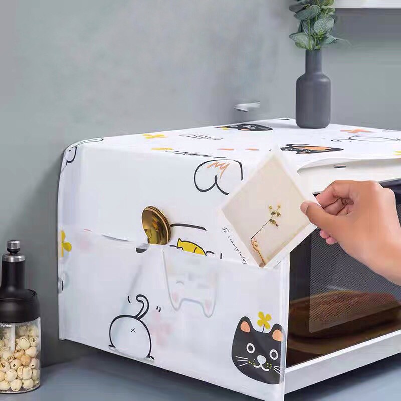 [ MẪU MỚI] Tấm Phủ Bảo Vệ Lò Vi Sóng Cao Cấp Chất Liệu PE Chống Thấm Nước 88311 Korea Store 88