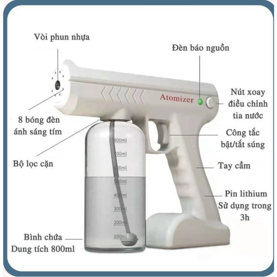 Súng Xịt Khử Khuẩn Phun Cồn Atomizer