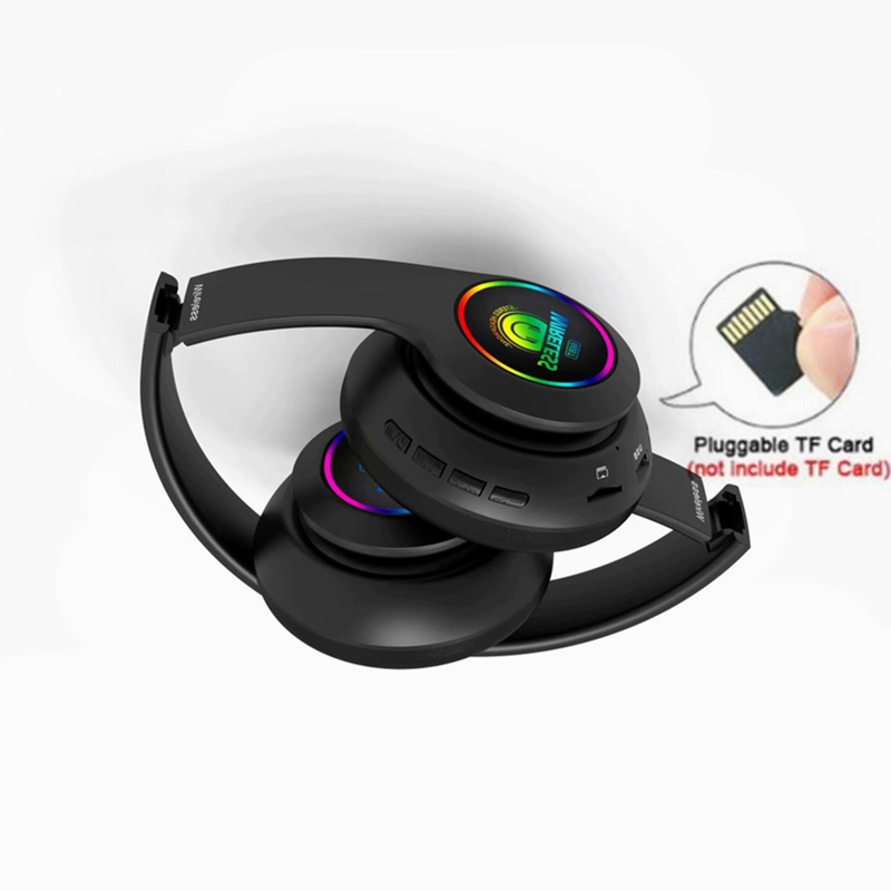 JBL LED Colorful Light 5.0 Bluetooth Headset Wireless Bluetooth Earphones HiFi Stereo Headphone
