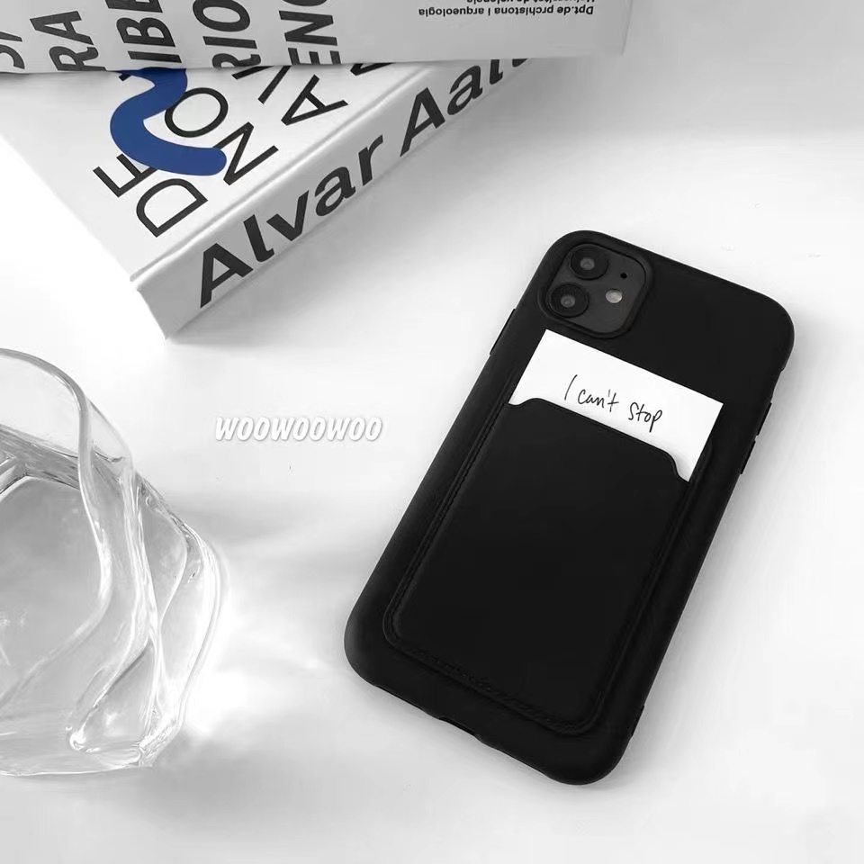 Ốp Điện Thoại Silicon Có Ngăn Đựng Thẻ Cho Iphone 14 / 13 12 / 11 7P / 8plus / X / xsm