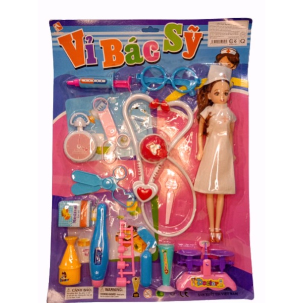 Vỉ đồ chơi búp bê bác sĩ