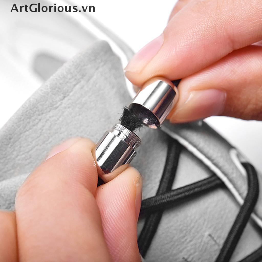 1 Cặp Khóa Dây Giày Co Giãn Không Cần Buộc Bằng Kim Loại