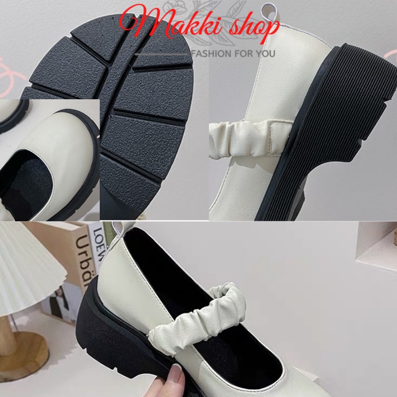 Boot nữ cổ thấp Loli quai chun, giày boots nữ đế cao thời trang giá rẻ MAKKI SHOP TD416