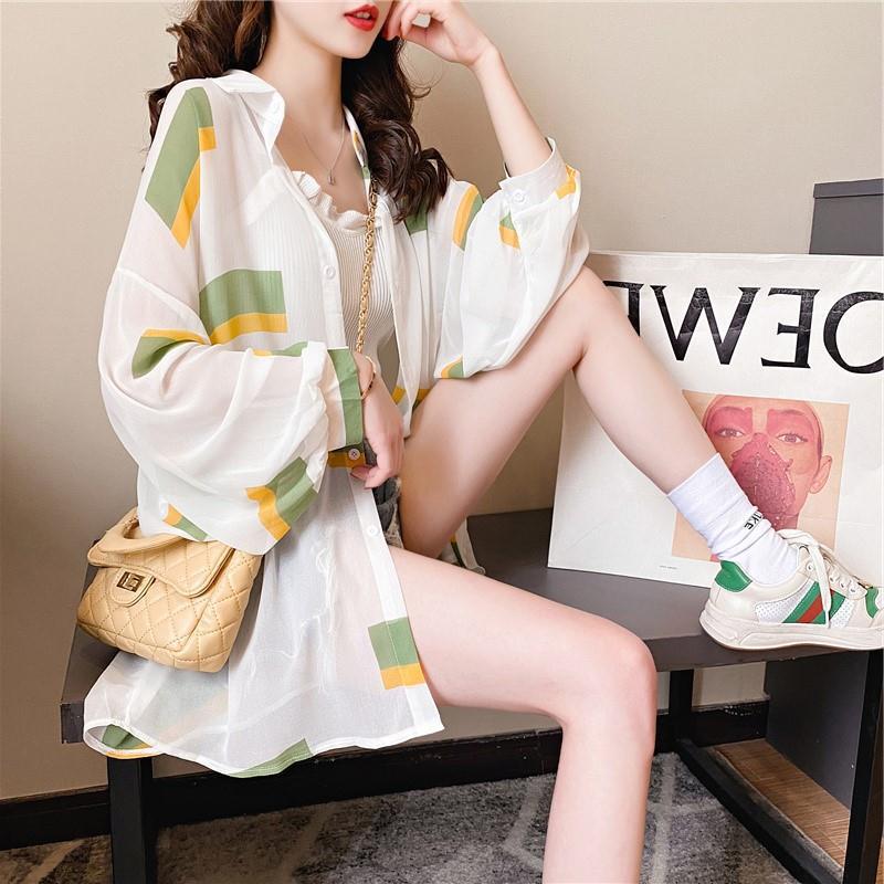 Áo Khoác Cardigan Mỏng Dáng Dài Chống Nắng Thời Trang Cho Nữ