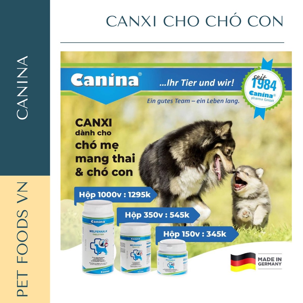 Canxi cho Chó Con CANINA PUPPY LIME dạng viên