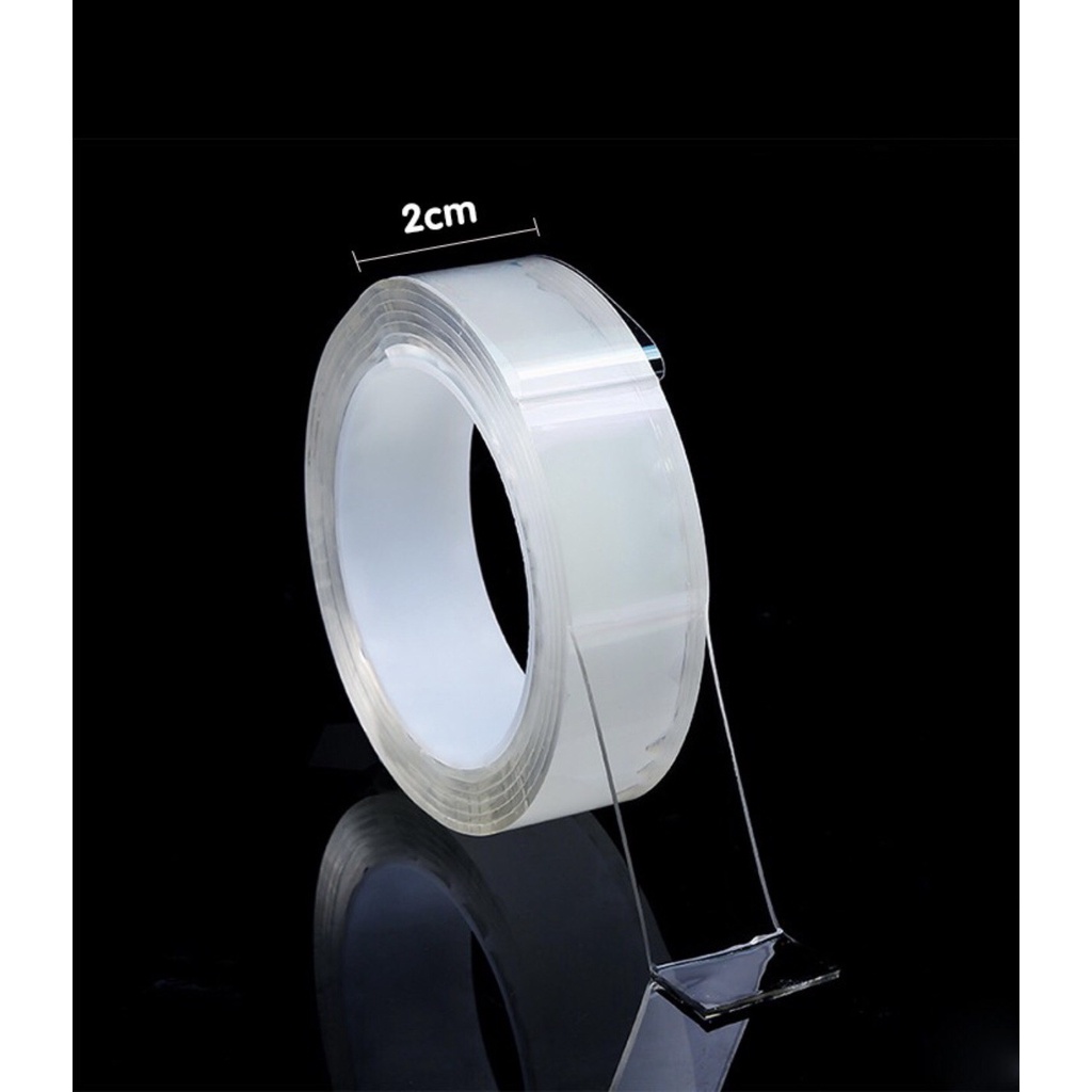 Băng keo 2 mặt trong suốt siêu dính đa năng - dán tường 3m 5m