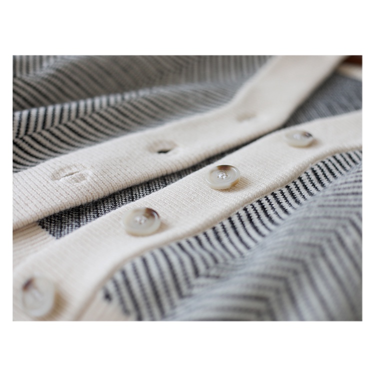 Áo Khoác CardiganDệt Kim Kẻ Sọc Dáng Rộng Phong Cách Hàn Quốc Thời Trang Cho Nữ OOP129