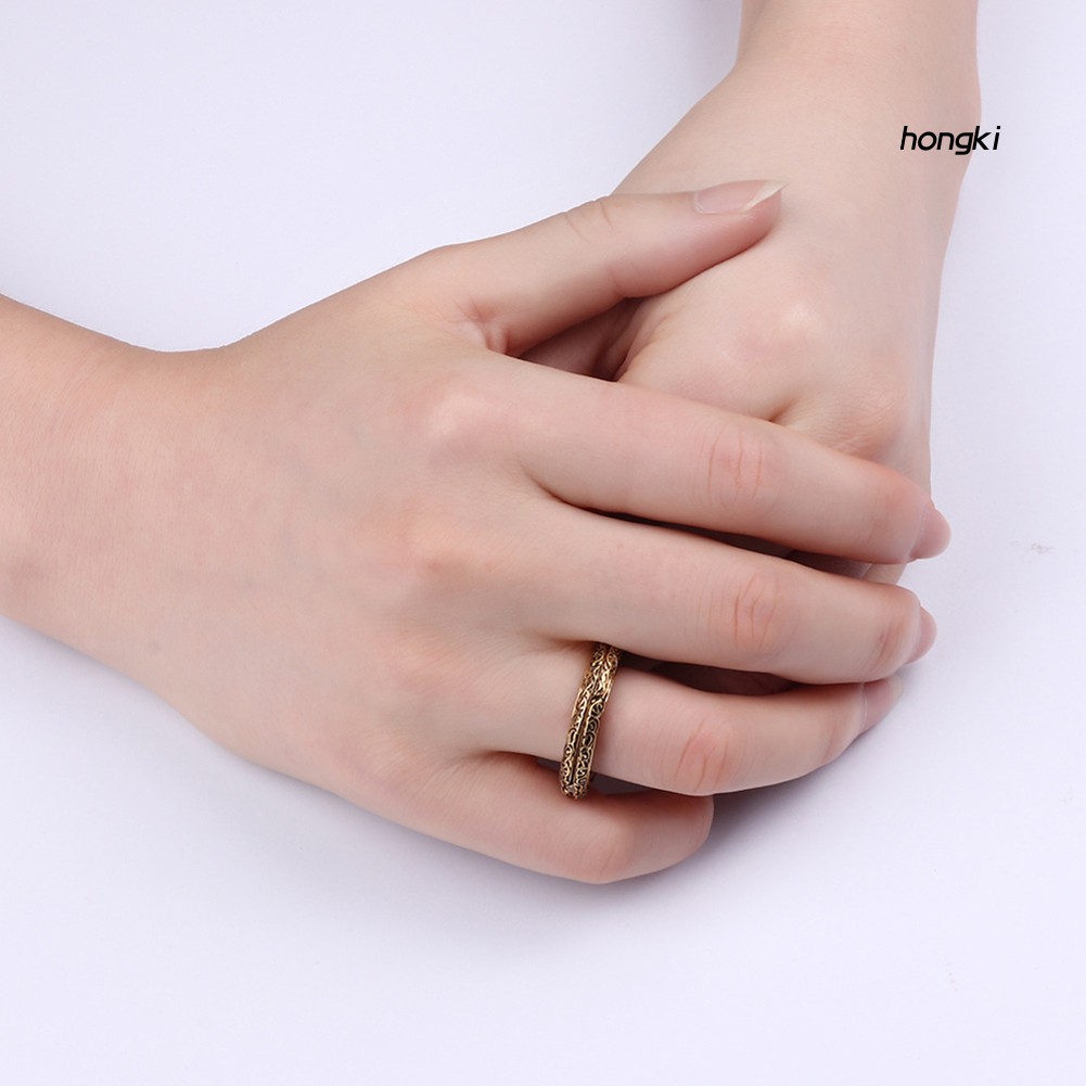 Nhẫn Hợp Kim Hình Tròn Phong Cách Vintage Cho Nam Và Nữ