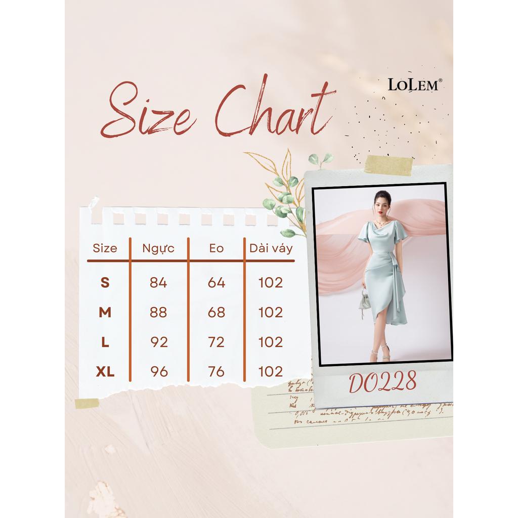 Đầm body dài LOLEM DO228 thiết kế form xếp ly che bụng chất lụa satin mềm mại