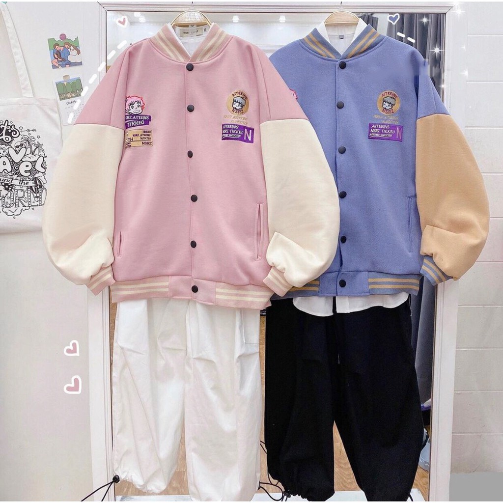 Áo khoác bóng chày hồng MAYLAN STORE | BigBuy360 - bigbuy360.vn