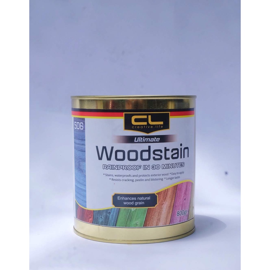 Sơn gỗ lau tay gốc dầu wood stain mã 530 - 550  lon 800gr, công ty Creative Life - LUMY Wood Decor