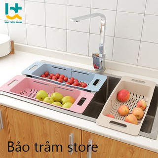 Rổ nhựa, Rổ rửa rau đa năng, đựng trái cây, gác bồn rửa bát, chén