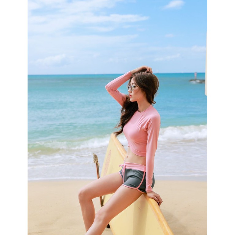 2 mảnh dài tay hồng ghi | BigBuy360 - bigbuy360.vn