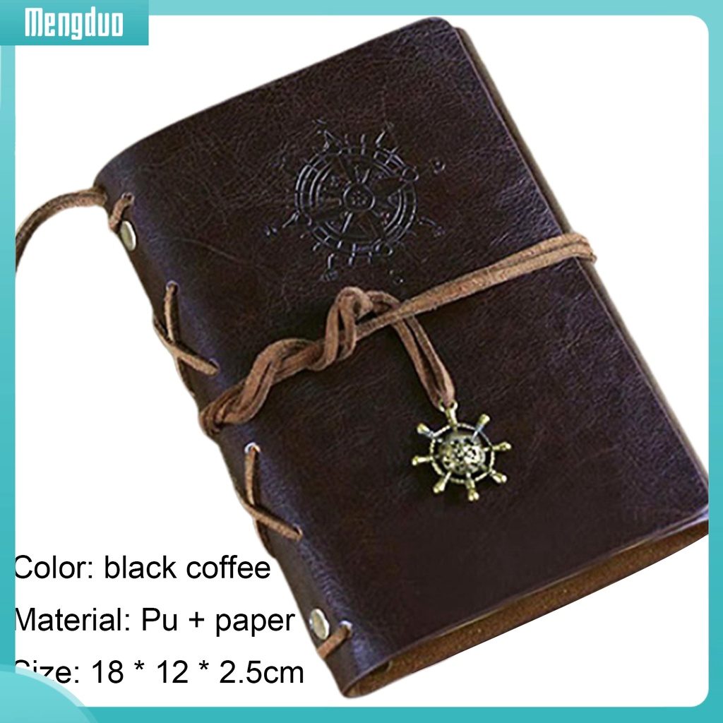 Sổ tay kích thước A5 phong cách retro bìa giả da