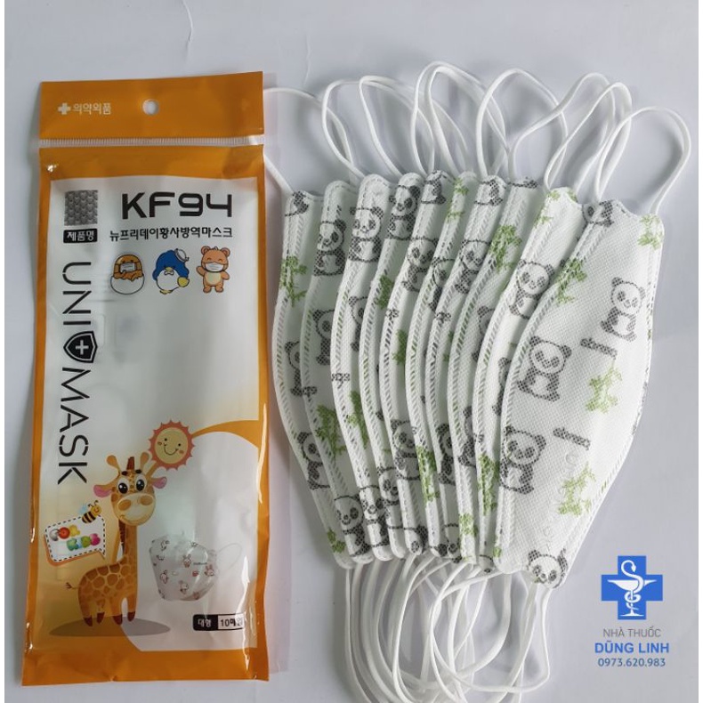 Khẩu trang trẻ em 4D KF94 UNI MASK kháng khuẩn và chống bụi mịn