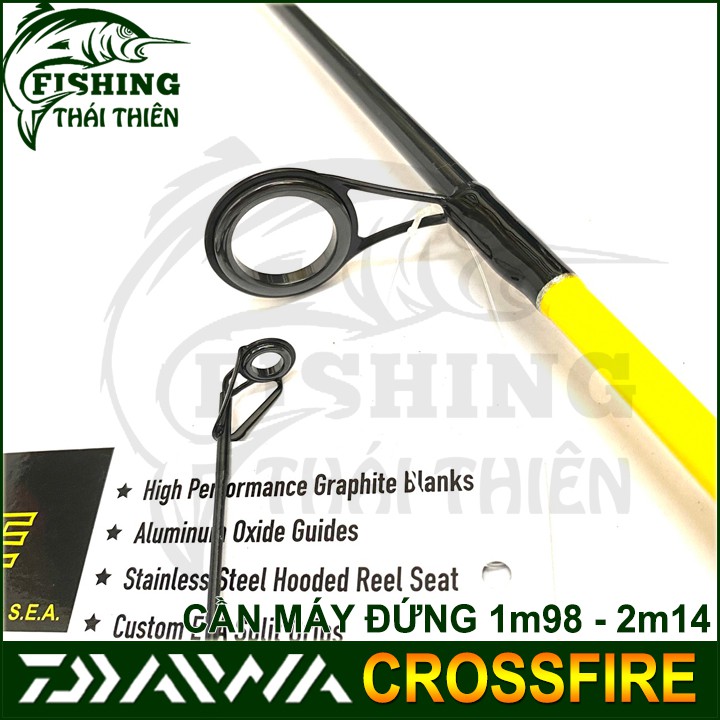 Cần câu cá Daiwa Crossfire, cần lure máy đứng 1m98 - 2m14