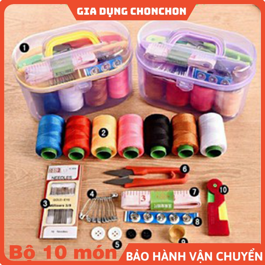 Bộ kim chỉ đa năng LOẠI CUỘN CHỈ TO DẦY hộp chắc chắn dầy dặn