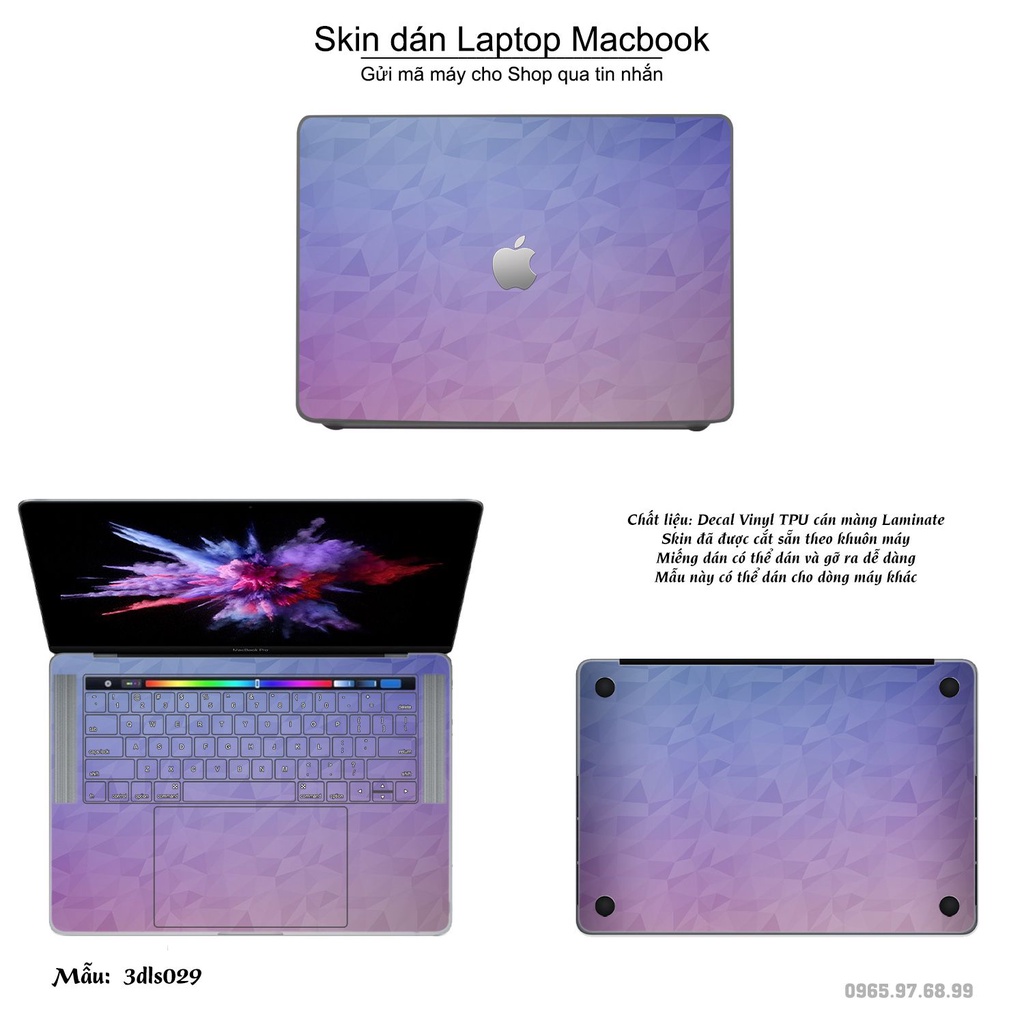 Skin dán Macbook mẫu 3D Image (đã cắt sẵn, inbox mã máy cho shop)