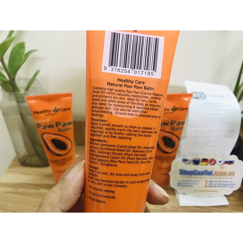 💁🏻‍♀️ Kem dưỡng da khô kem đu đủ đa năng Healthy Care Paw Paw Balm 100g 💝
