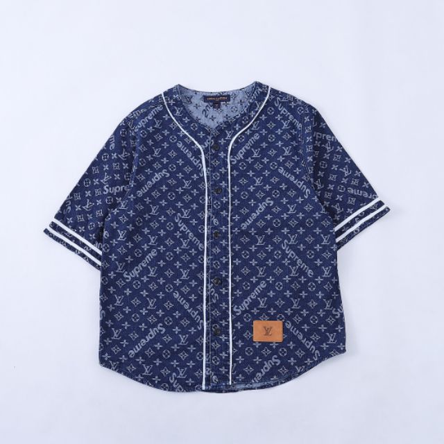 Áo Supreme x Louis Vuitton Baseball Jersey