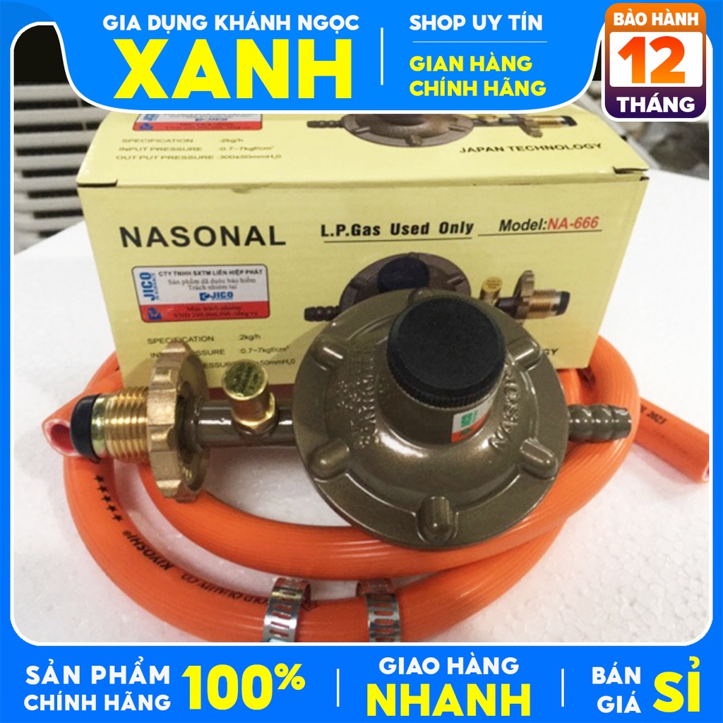 Van bếp gas tự động GLOBAL +Dây gas -Van ngắt gas an toàn + Kèm cổ dê- Lắp bình xám, các loại bình van ngang ren trong