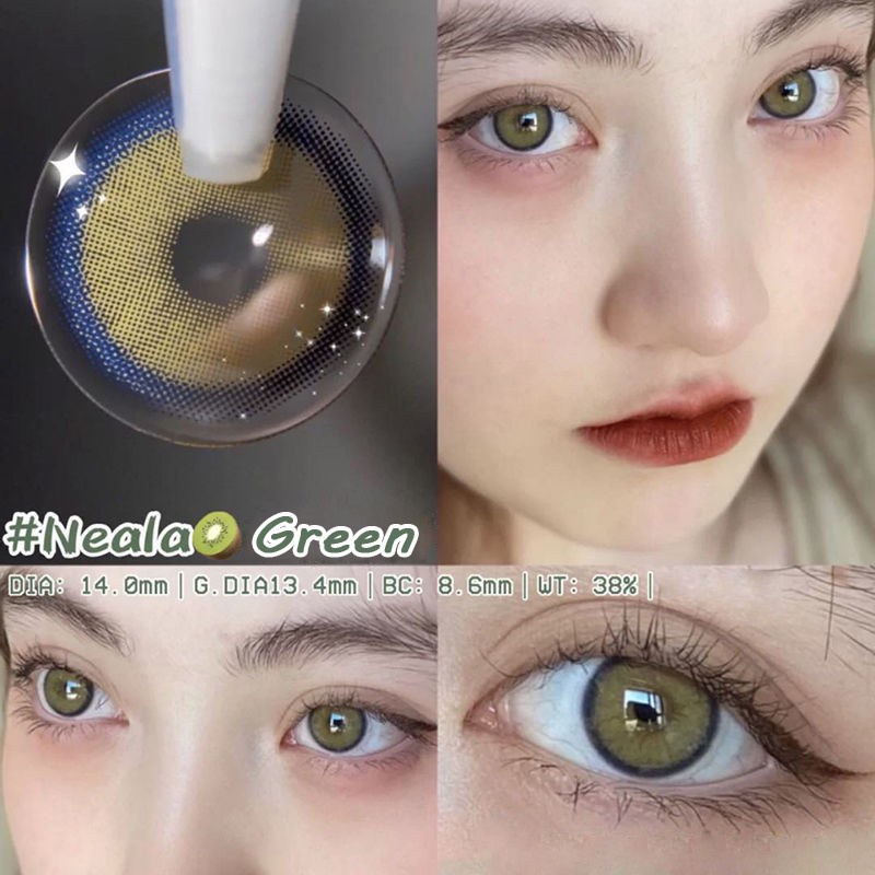 Kính áp tròng có màu Colorhunter 0 độ êm mát mắt dưỡng ẩm cao cấp 14.00-14.2mm sử dụng 1 năm
