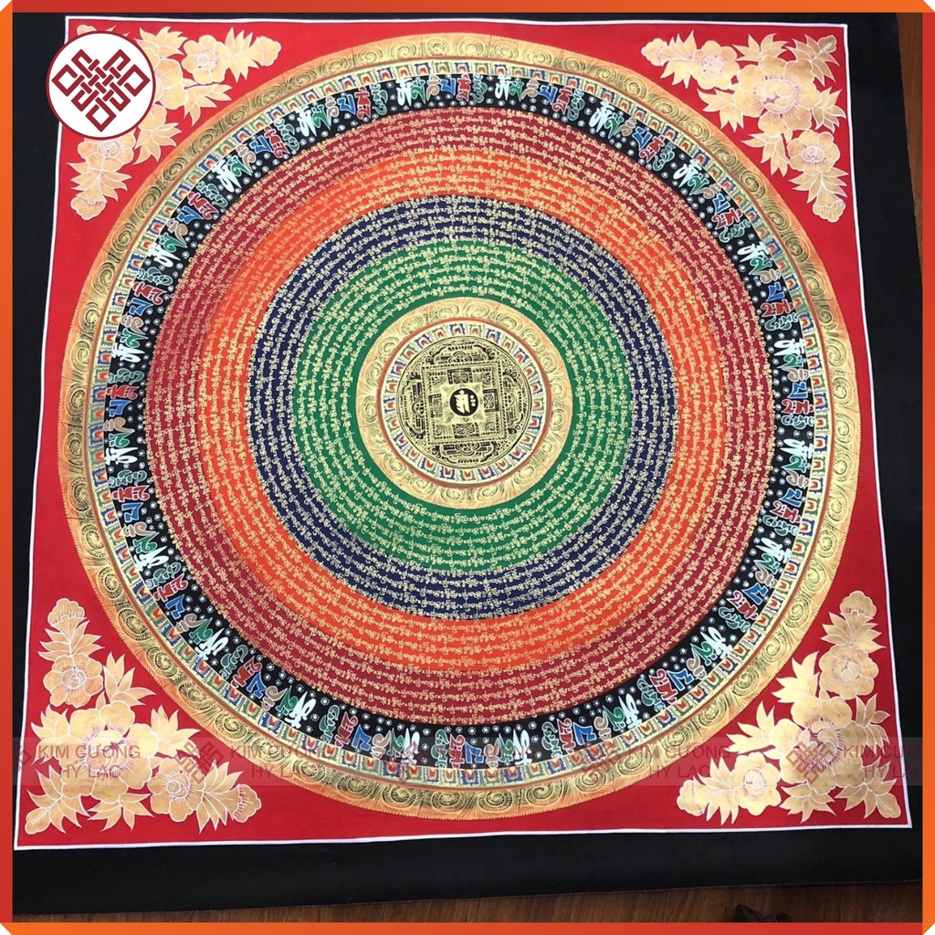 Tranh Mandala Thangka [Kim Cương Hỷ Lạc] Vẽ Tay Nepal