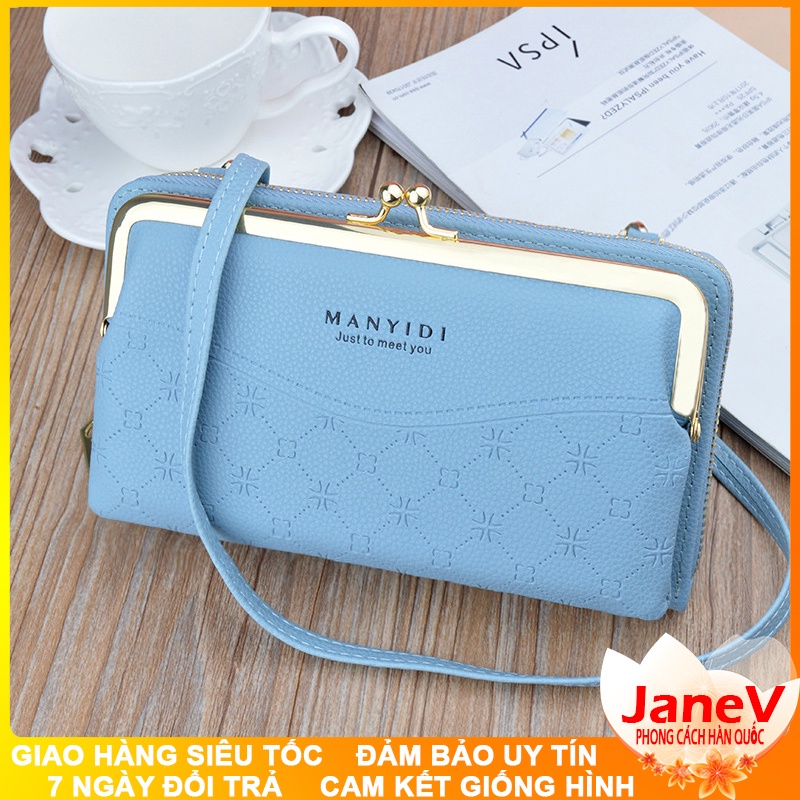 Ví Cầm Tay Nữ Dài Đeo Chéo Cao Cấp Sang Trọng Phong Cách Hàn Quốc TVNN396