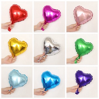 (Chuyên sỉ) Bóng Tráng Nhôm Hình Trái Tim, Bóng trái tim Size 5 inch (bơm lên khoảng 12cm, tim nhí)