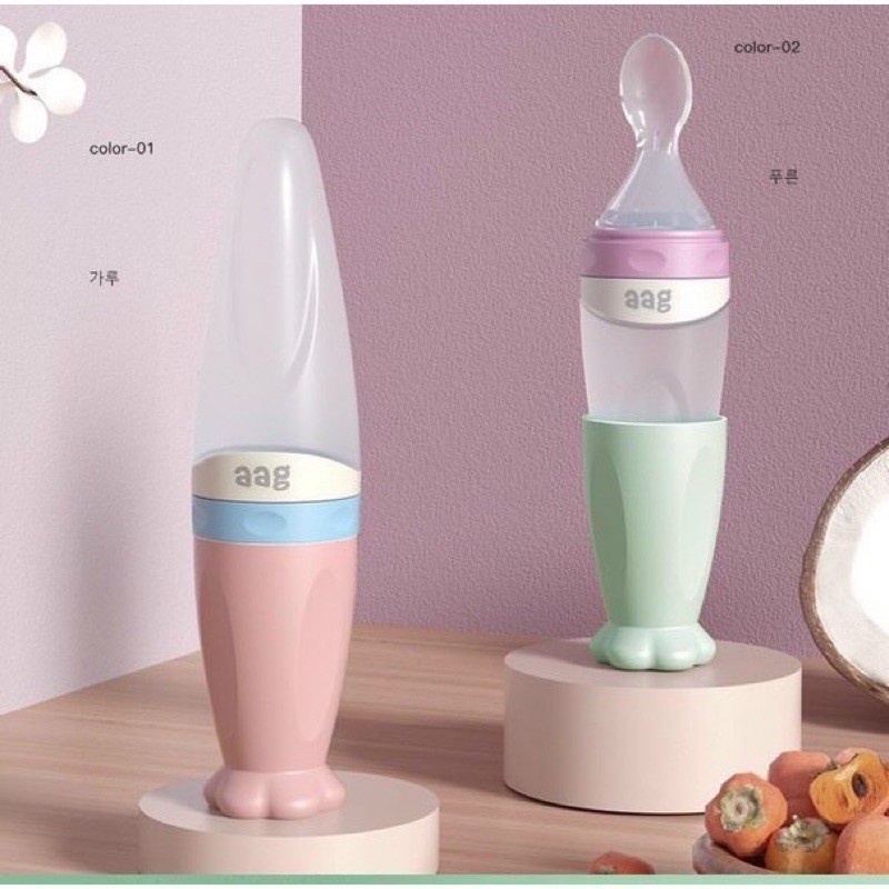 Bình thìa ăn dặm AAG Emma Kids Hàn Quốc cao cấp