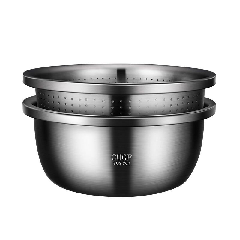 Rổ Rửa Rau Củ Bằng Thép Không Gỉ 304 Cao Cấp