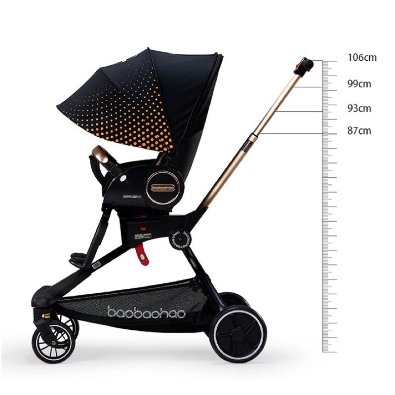 Xe đẩy V9 baobaohao nằm gấp gọn dành cho bé sơ sinh từ 0-6 tuổi chính hãng bảo hành 12 tháng