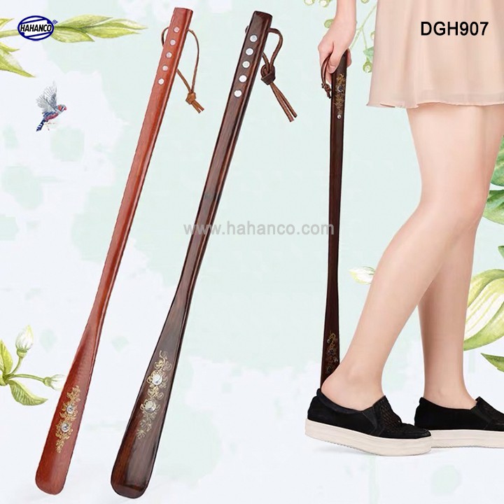 Đón gót giày cho mọi tư thế gỗ tự nhiên nguyên khối 55cm - Cho giày Nam &amp; Nữ - DGH907 - HAHANCO