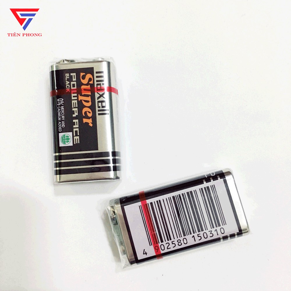 Pin Maxell vuông 9v Cacbon chính hãng Chất Lượng Tốt Pin chuyên dùng cho mic không dây