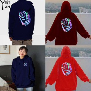 ÁO KHOÁC HOODIE NỈ UNISEX CẶP NAM NỮ PHẢN QUANG FORM RỘNG BÀN TAY DIRTY COINS PQ05KN Vietangr