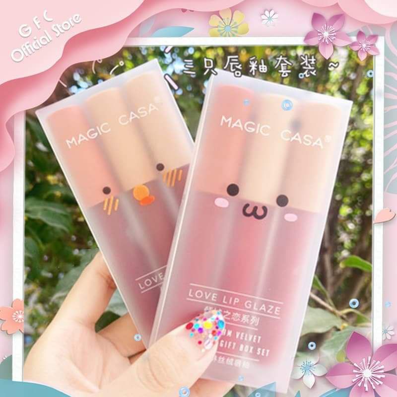 [Rẻ vô địch] Set 3 cây son kem lì Herorange Fluffy Lip Glaz | BigBuy360 - bigbuy360.vn