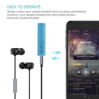 Bộ đầu chuyển đổi tín hiệu âm thanh giắc 3.5mm Bluetooth 4.2 kèm mic cho xe hơi, dàn âm thanh gia đình - Mẫu mới 2021