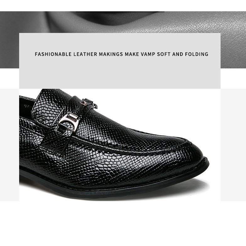 Giày da họa tiết da cá sấu thời trang dành cho nam