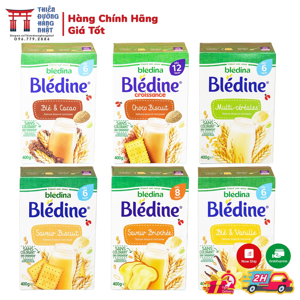 Bột pha sữa Bledine Pháp, bột lắc sữa Bledina ăn dặm cho bé 400g [Date T11/2021 - T3/2022] MM222