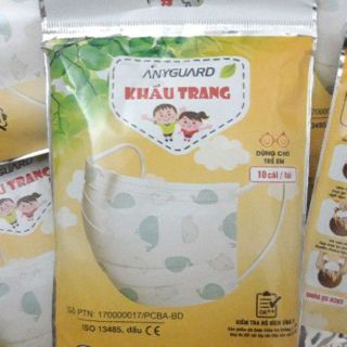 Khẩu trang trẻ em Anyguard túi 10 chiếc