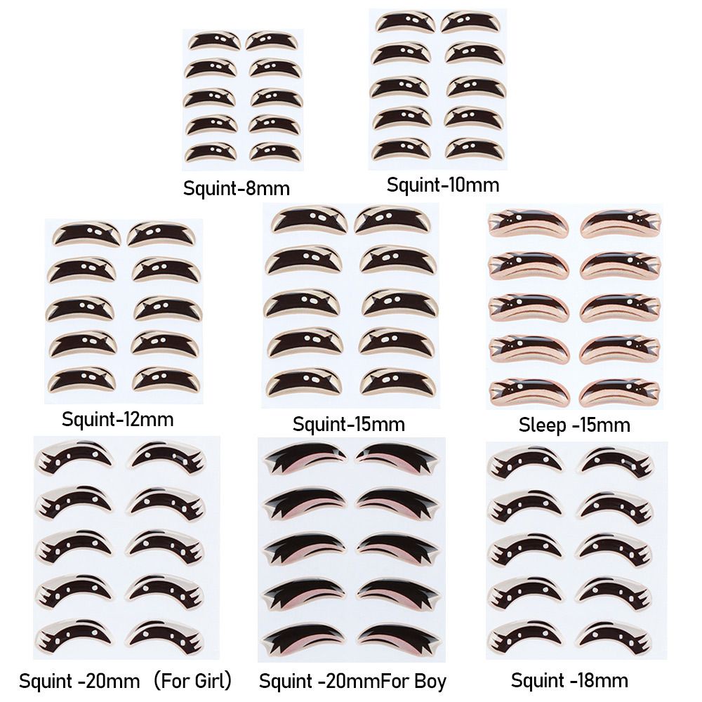 Bộ 10 cặp nhãn dán trang trí mắt búp bê hoạt hình nhiều kiểu dáng