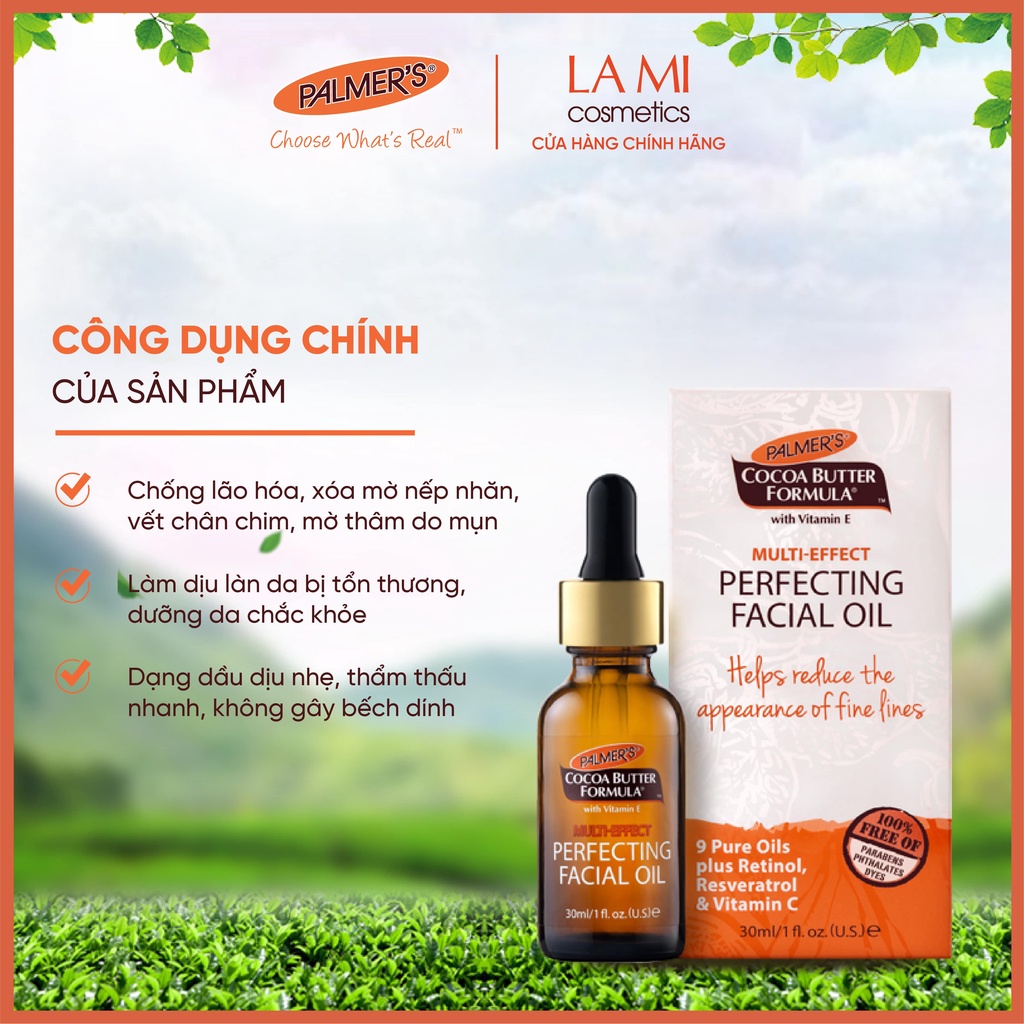 Dầu mờ thâm mụn cho da mặt Palmer's 30ml