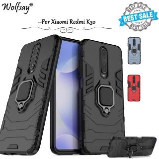 Shockproof Bumper Hard Cover Fashion Ring Stand Protective Phone Case For Xiaomi Redmi K30